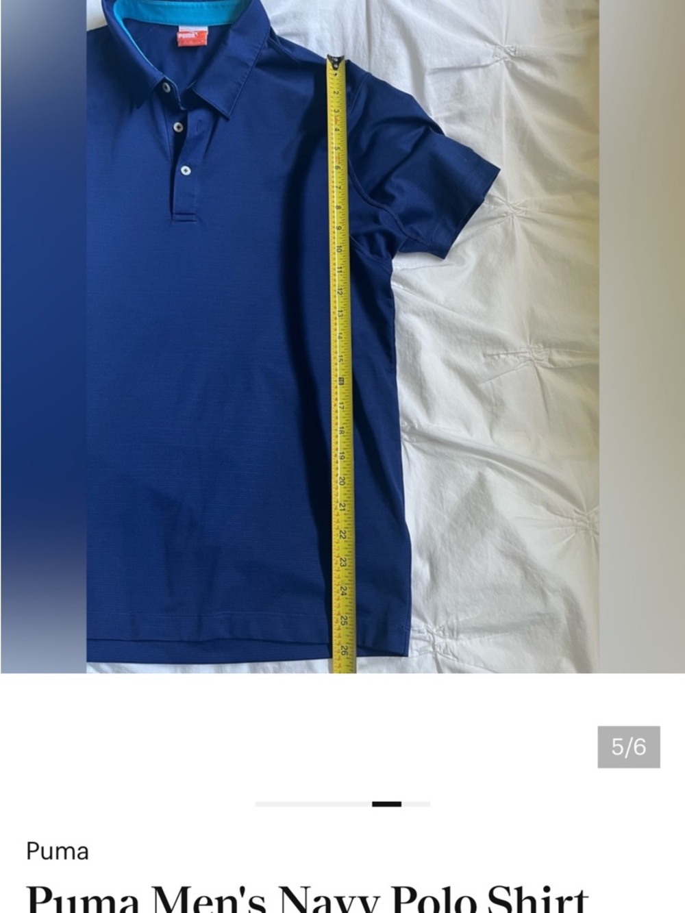 Lot of 3 Puma Men's Navy and Royal Blue Golf Polo Pack, size Medium - Picture 8 of 11